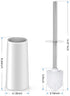 Toilet Brush and Holder, Toilet Bowl Brush with Stainless Steel Handle Durable Bristles Hidden Toilet Scrubber for Toilet Cleaning