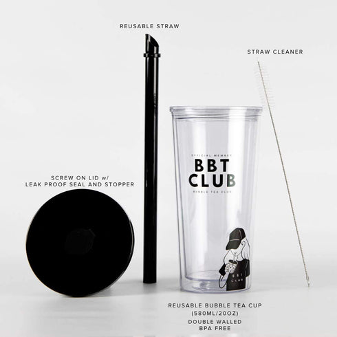 Bubble Tea Club's Reusable Boba Cup (Black)