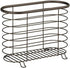 mDesign Steel Magazine Holder Storage Organizer Bin - for Bathroom, Living Room, Home Office Organization - Holds Papers, Books, Files, Folders - Omni Collection - Bronze