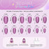 Press On Nails Neon Colors - 192 Pcs Short Coffin Acrylic Solid Fake Nails Glue On False Nails Kit for Women, 8 Solid Colors, Include Prep Pad, Tube Glue, Mini File, Cuticle Sticker and Adhesive Sticker