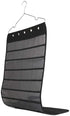 Hanging Jewelry Organizer, Double Sided 40 Pockets and 20 Magic Tape Hook Jewelry Organizer, Necklace Holder Jewelry Chain Organizer for Earrings Necklace Bracelet Ring with Hanger, Black