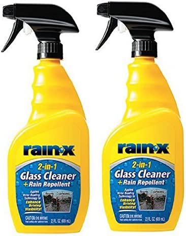 Rain-X 5071268 2-in-1 Glass Cleaner and Rain Repellant - 23 oz, 2- Pack