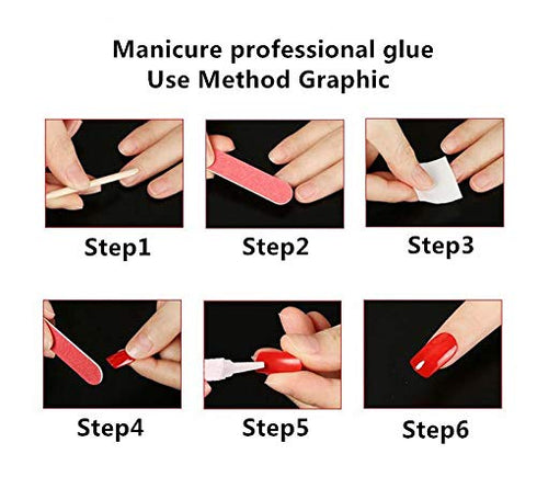 XICHEN 50 bottles Professiona Nail Art Glue for Beauty False Adhesive Transfer Tips Decorations Adhesive Transparent 2 ML(0.07 oz)/bottles,nail supplies for nail techs