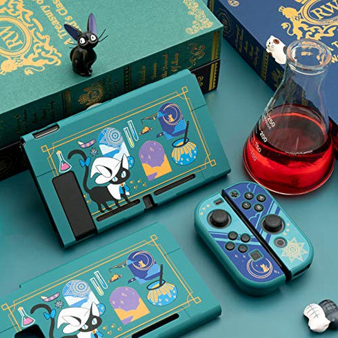 GeekShare Protective Case Slim Cover Case Compatible with Nintendo Switch and Joy Con - Shock-Absorption and Anti-Scratch -- Alchemy Cat