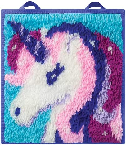 LatchKits – Unicorn Latch Hook Kit – Easy-to-Learn Craft Project – No Sewing Or Cutting – For Ages 6+