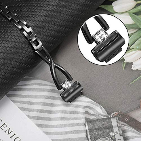 TRUMiRR Watch Band for Inspire 2 / Inspire HR / Inspire, Stainless Steel & Rhinestone Diamond Watchband Jewelry Strap Women Wristband for Fitbit Inspire 2 / Inspire HR / Inspire Fitness Tracker