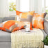 Yastouay Orange Throw Pillow Covers Burnt Orange Grey Pillow Covers Set of 4 Decorative Cushion Covers for Couch Living Room Home Decor, 18 x 18 inches