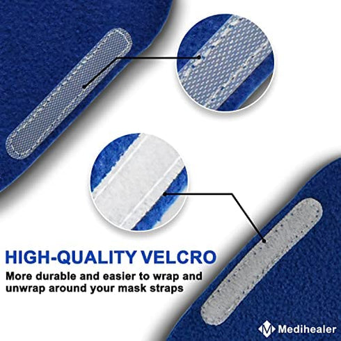 Medihealer CPAP Strap Covers-Headgear Strap Cover Compatible with DW Headgear,Comfort CPAP Pads Strap Covers for Airfit P10 Strap|No Irri-tation&No Red Marks.(Pack of 4)