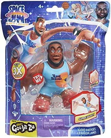 Moose Toys Heroes of Goo JIT Zu – Space Jam: A New Legacy - 5" Stretchy Goo Filled Action Figure - Lebron James