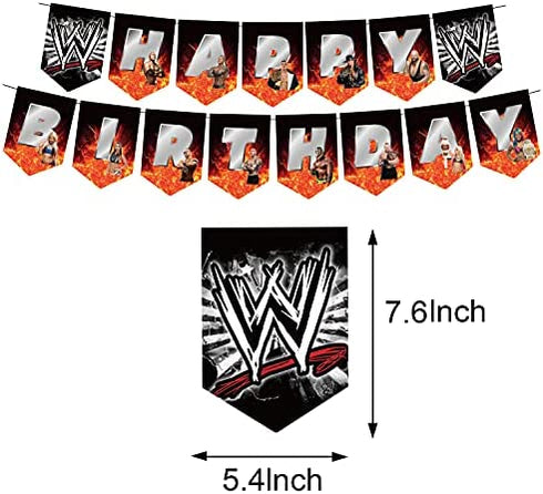 Wrestling Party Supplies Birthday Wrestling Party Decorations Set Include Banner Balloons Cake Tops