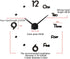 Biramba Frameless DIY Wall Clock,3D Surface Mirror Wall Clock Modern Design Large Mute Wall Watches Stickers for Living Room Bedroom Home Decorations (037Black)