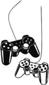 Wall Art Decal Joystick Gamer Video Controller Boy Room Gaming Room Decoration Wall Sticker Removable Kids Playroom Mural Y-209 (Black, 42x70cm)