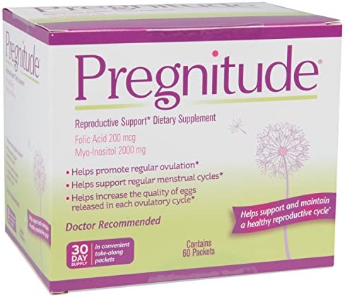Pregnitude Reproductive Dietary Supplement - 60 Fertility Support Packets - Can Promote Regular Ovulation, Regular Menstrual Cycles, and Increase Quality of Eggs