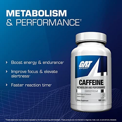 GAT Sport Essentials Caffeine Metabolism and Performance, 100 Tablets