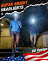 Victoper 2 Pack LED Headlamp, 1100 Lumen Bright Lightweight Head Lamp with 4 Mode, IPX5 Waterproof Head Light with Red Light for Running Fishing Hiking Camping, Outdoor Head Flashlight for Adults Kids