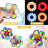 FIGROL LED Light Up Pop Fidget Spinner 2 Pack, Push Pop Bubble Light Fidget Spinner Toy, Pop Hand Spinner for Stress Relief, Party Favor Gifts for Children