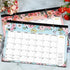 2023-2024 Desk Calendar - 18 Monthly Desk/Wall Calendar 2-in-1,16.8" x 12", Jan 2023 - Jun 2024, Thick Paper with Corner Protectors, Large Ruled Blocks - Floral