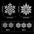 Large Snowflakes Set of 5 White Glittered Snowflakes Huangliao 12" Christmas Decorative Hanging Ornaments Window Decor Winter Outdoor Decorations
