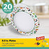 Glad for Kids 8 1/2-Inch Paper Plates|Small Round Paper Plates with Dinosaurs for Kids|Heavy Duty Disposable Soak Proof Microwavable Paper Plates, 8.5" Round Plates 20ct| Kids Plates, Dinosaur Plates