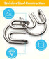 Coogam Metal Wire Puzzle Set of 16 with Pouch,Brain Teaser IQ Test Disentanglemen Iron Link Unlock Interlock Game Chinese Ring Magic Trick Toy for Party Favor Kids Adults Challenge