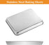 Stainless Steel Baking Sheet Set of 2, Deedro Cookie Sheet Metal Baking Pan Oven Tray, Non Toxic & Heavy Duty, Rust Free & Mirror Finish, Easy Clean & Dishwasher Safe, 10 x 8 x 1 Inch