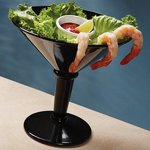 G.E.T. Shatterproof Jumbo Martini Cocktail Glass, 48 Ounce, Black