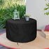 Round Patio Deck Box Cover to Protect Deck Boxes, Round Deck Box Storage(Black, 28 inch)
