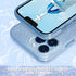 MILPROX Compatible with iPhone 13 Pro Max Case (2021), Glitter Sparkly Shiny Bling Rubber Gel Shell Cases 3 Layers Shockproof Protective Bumper Cover for iPhone 13 Pro Max 6.7" 2021-Blue