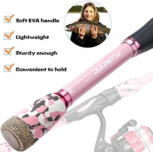 PLUSINNO Kids Fishing Pole, Portable Telescopic Fishing Rod and Reel Combo Kit - with Spinning Fishing Reel Tackle Box for Boys, Girls, Youth