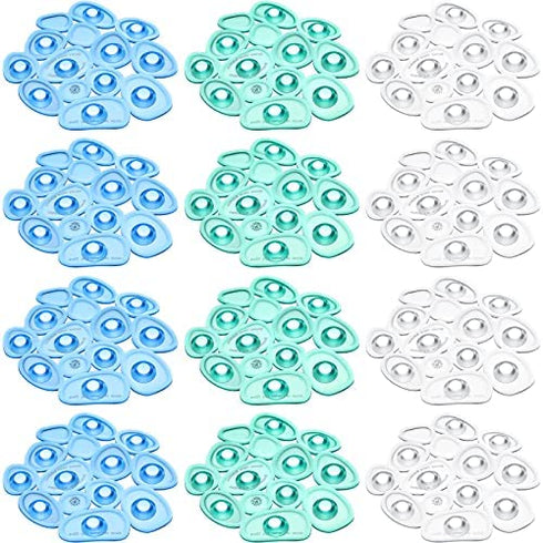 Riakrum 12 Counts Pebble Bath Treads Bathtub Non Slip Stickers Pebble Bath Mat Non Slip Bath Tub and Shower Mat with Suction Cups, Machine Washable