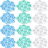 Riakrum 12 Counts Pebble Bath Treads Bathtub Non Slip Stickers Pebble Bath Mat Non Slip Bath Tub and Shower Mat with Suction Cups, Machine Washable