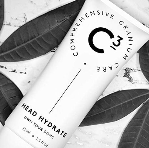C3 Head Hydrate: Soothing, Healing, and Hydrating Fragrance-free Daily Moisturizer for Bald, Shaved, and Buzzed Heads; Gentle, Sensitive Skin Face and Scalp Care for Men and Women