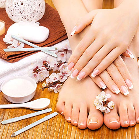 Nail Whitening Pencil 2-in-1 White Nail Pencil DIY Nail Design Manicure with Cuticle Pusher