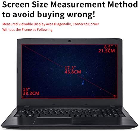 17.3 Inch Anti Glare Computer Screen Protector-Blue Light Eye Protection Filter for All(HP/DELL/Asus/Acer/Sony/Samsung/Lenovo/Toshiba) 17.3" with 16:9 Aspect Ratio Laptop,1 PCS(17.3" S)