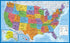 3 Pack - World & USA Map Poster Set + Periodic Table of The Elements Chart for Kids (Laminated, 18" x 29)