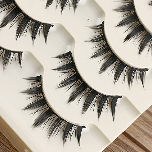 DSLONG 5 Pairs False Eyelashes Japanese Style Makeup Thick Eyelash Extension ,cosplay Makeup Eyelashes,reusable Lashes Eye Makeup Tools