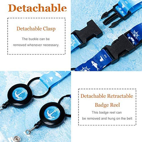 MNGARISTA Cruise Lanyards, Adjustable Lanyard with Retractable Reel, Waterproof ID Badge Holder for All Cruises Ships Key Cards, 2pack