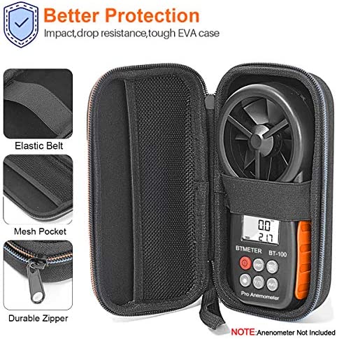 BTMETER Hard Travel Case Bag Protect BT-100 Series Handheld Anemometer