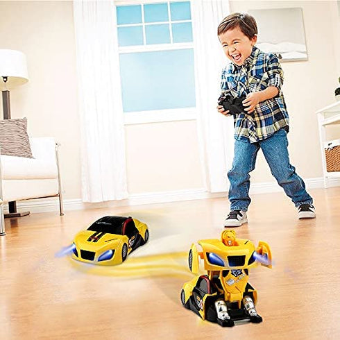 EpochAir Wall Climbing Remote Control Car Dual Mode 360° Rotating RC Stunt Cars with Headlight Rechargeable Toys for Boys Gift for 4 5 6 7 8-12 Year Old Kids (Transformers)
