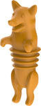 TrueZoo Corki Bottle Stopper, Corgi Animal Cork, Novelty Wine Stopper, Silicone, Set of 1, Orange