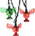Kurt Adler 10-Light National Lampoon red and Green Wally World Moose Mug Light Set