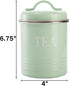 Fasmov 3 Pack Airtight Kitchen Canister Decorations with Lids, Turquoise Metal Rustic Farmhouse Country Decor Containers for Sugar Coffee Tea Storage, Green
