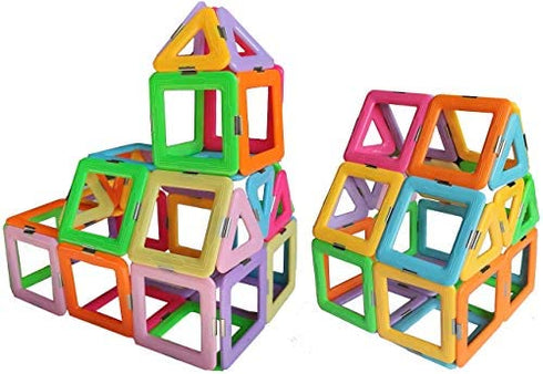 Magnetic Tiles Building Blocks Game Set Toys,Magnet Stacking Blocks, Magnetic Tiles for Girls and Boys Birthday Gift by dreambuilderToy (40 PC Set) (Pastel Colo)