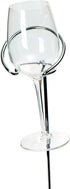 Mind Reader Picnic Wine Sticks, 5 pc Set, 5, Silver Bottle Glass Holder, 5 Count