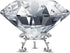 Large Crystal Diamond Paperweight with Stand Jewels Wedding Decorations Centerpieces Home Decor 3.93 inch (Clear 100mm)
