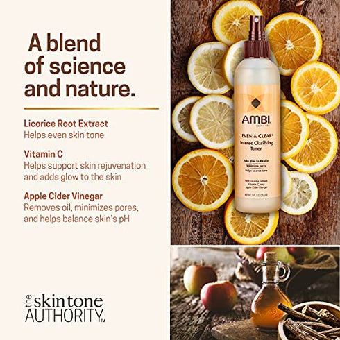Ambi Even & Clear Intense Clarifying Toner, 8 Ounce