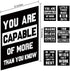 HOMANGA Motivational Wall Art Posters, Positive Office Decor Art Prints, Set of 6, Inspirational Quote Wall Decor for Bedroom Teen Boy Office Living Room, Canvas Posters 8x10 Inch Unframed