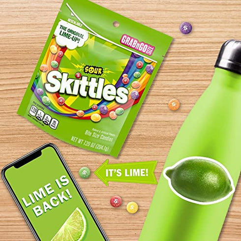SKITTLES Sours Grab N Go, 7.2-Ounce Bag