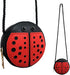 Little Girls Purse Ladybug Bag Mini PU Leather Crossbody Bag Coin Pouse Ladybug Toys for Kids Girls Gift