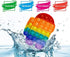 Pack of 2 - Bakshee Push Pop Bubble Fidget Sensory Toy for Stress, Anxiety - Poppet Fidget Toy to Improve Focus - Gift for Autism Special Needs, Kids, Girls, Boys ( Rainbow - Unicorn and)
